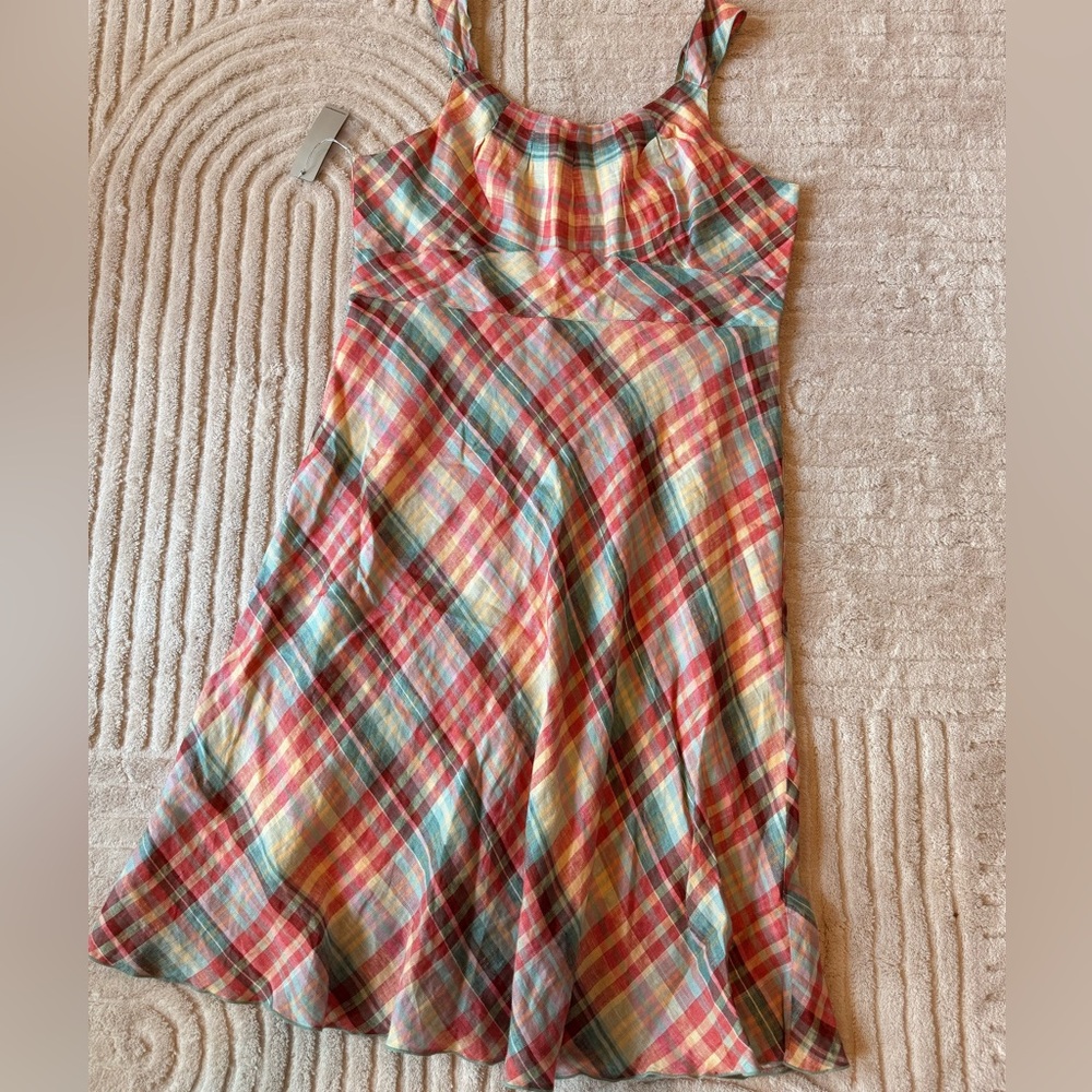 NWT Linen Madras Sundress